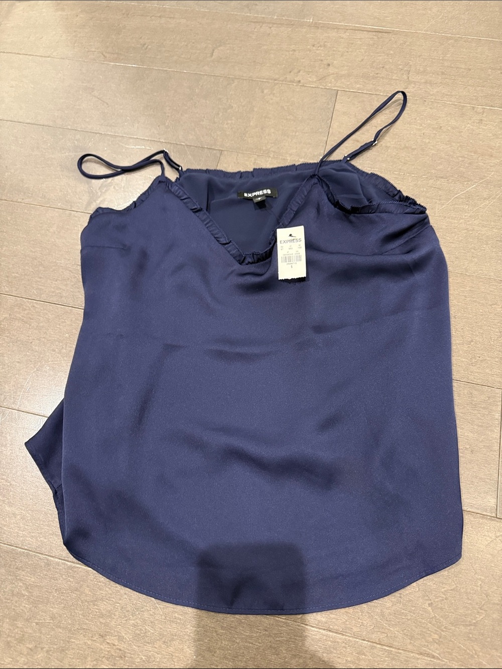 NWT sz S Express lined Navy V-Neck Spaghetti Strap Camisole